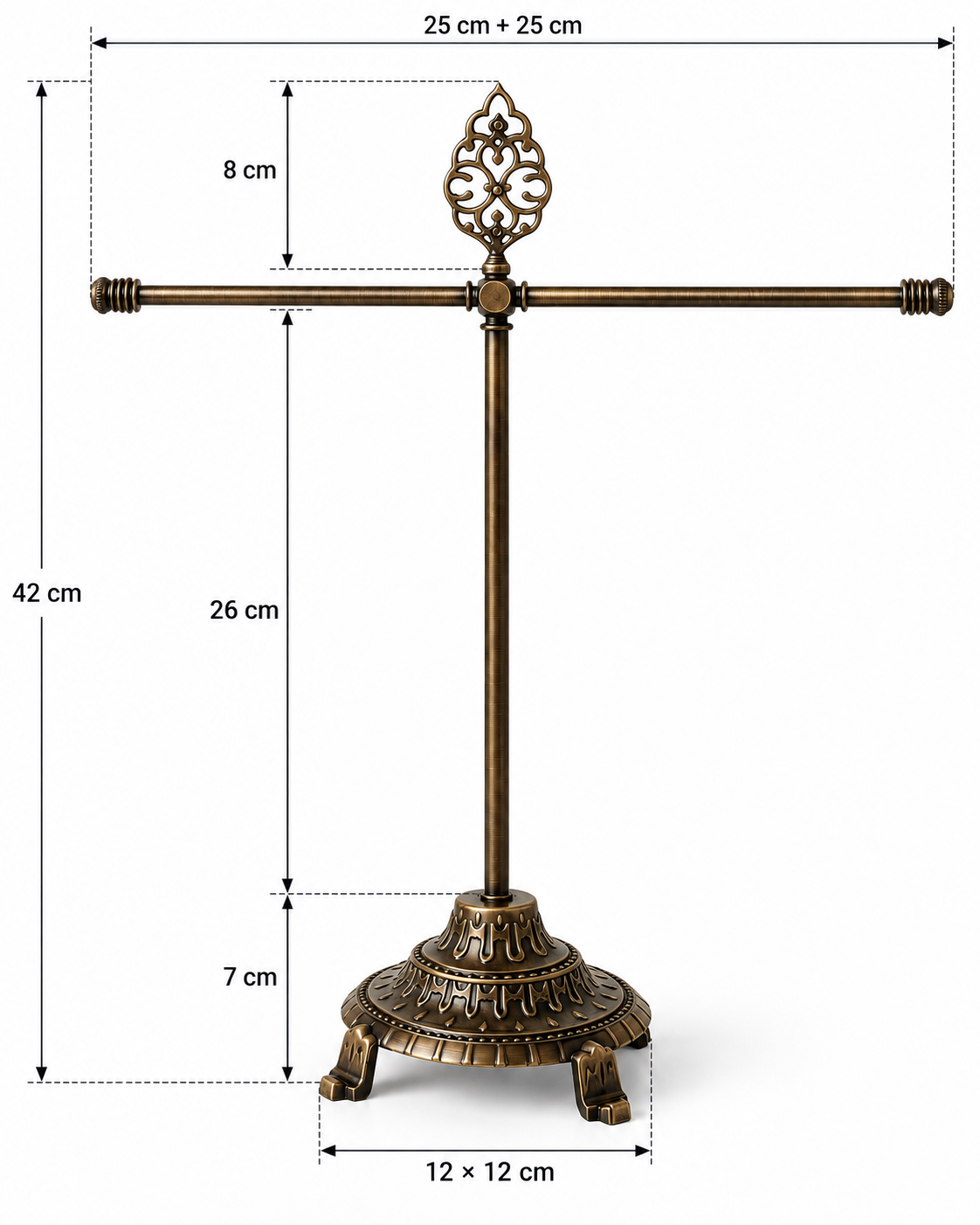 Antik Gold Zamak Kaideli Stand