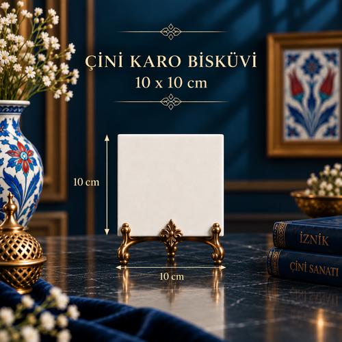 10X10 CM Çini Karo Bisküviler – Hayal Gücünüz İçin Beyaz Bir Tuval