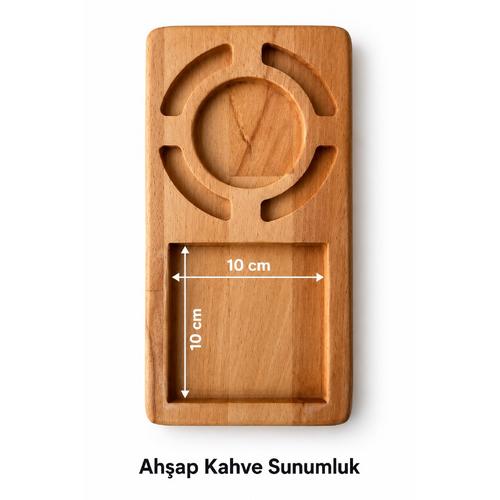 10x10 Karo Uyumlu Ahşap Kahve Sunumluk