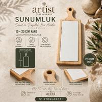 10x30 cm Çini Karo Uyumlu Saplı Ahşap Sunumluk (Karo Hariç)