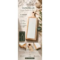 10x30 cm Karo Uyumlu Saplı  Ahşap Sunumluk