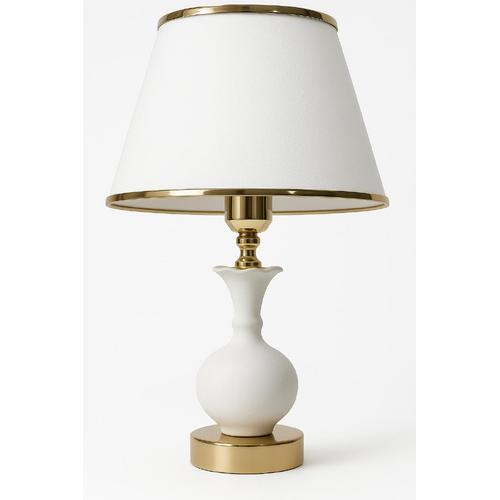 15 cm Çini  Bisküvi Gold Renk Duy Aparatlı Abajur (Şapkalı 40 cm)