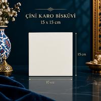 15X15 CM Çini Karo Bisküviler – Hayal Gücünüz İçin Beyaz Bir Tuval