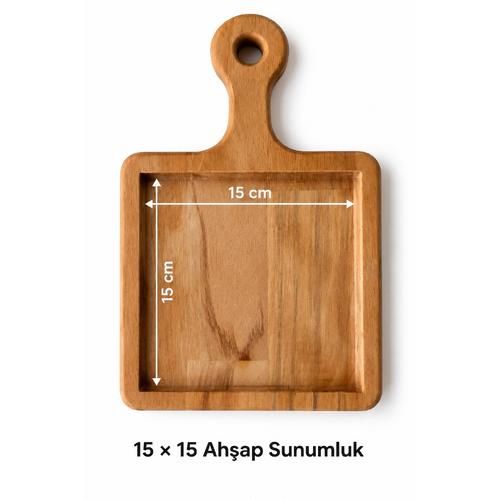 15x15 cm Çini Karo Uyumlu Ahşap Sunumluk (Karo Hariç)