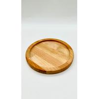 16 Cm. Çini Karo ve  Sapsız Ahşap Sunumluk Set