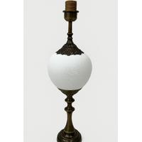 20 cm Çini Top Bisküvi Eskitme Duy Aparatlı Abajur (72 cm) Şapkasız