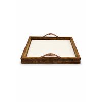 20X20 Cm. Çini Karo Uyumlu Ahşap Sunum Tepsi