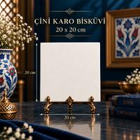 20X20 CM Çini Karo Bisküviler – Hayal Gücünüz İçin Beyaz Bir Tuval