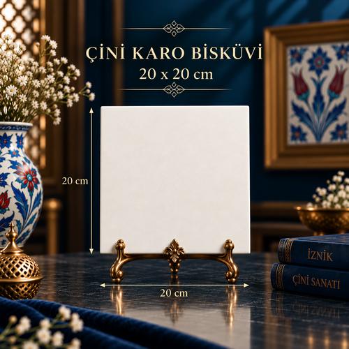 20X20 CM Çini Karo Bisküviler – Hayal Gücünüz İçin Beyaz Bir Tuval