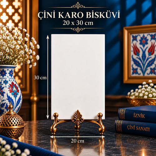 20x30 CM Çini Karo Bisküviler – Hayal Gücünüz İçin Beyaz Bir Tuval