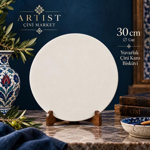30 cm Yuvarlak Çini Karo Bisküvi