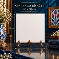 30X30 CM Çini Karo Bisküviler – Hayal Gücünüz İçin Beyaz Bir Tuval