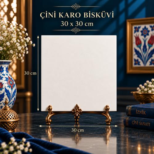 30X30 CM Çini Karo Bisküviler – Hayal Gücünüz İçin Beyaz Bir Tuval