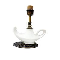 Aladdin Gaz Lambası Çini Bisküvi Eskitme Duy Aparatlı Abajur (Şapkasız 28 cm)