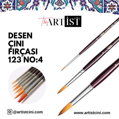 Art Elegant Desen 123 Serisi 4 Nolu Çini Fırçası