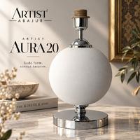ARTIST AURA 20 – Çini Küreli Krom Abajur (Şapkasız)