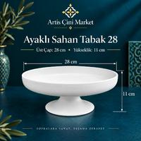 ARTIST Ayaklı Sahan Tabak 28 cm – Çini Bisküvi