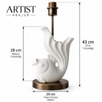 ARTIST DERYA – 28 cm Çini Balık Abajur