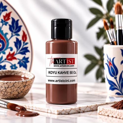 Artist Konsantre Pigmentli Çini ve Seramik Boyası 50 cc – Koyu Kahve