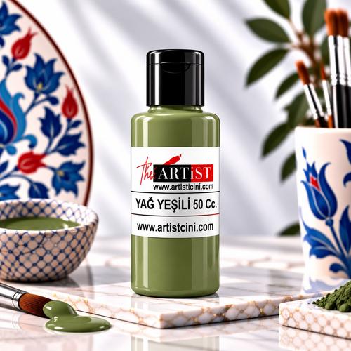 Artist Konsantre Pigmentli Çini ve Seramik Boyası 50 cc – Yağ Yeşili