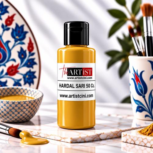Artist Konsantre Pigmentli Çini ve Seramik Boyası 50 cc –Hardal Sarı