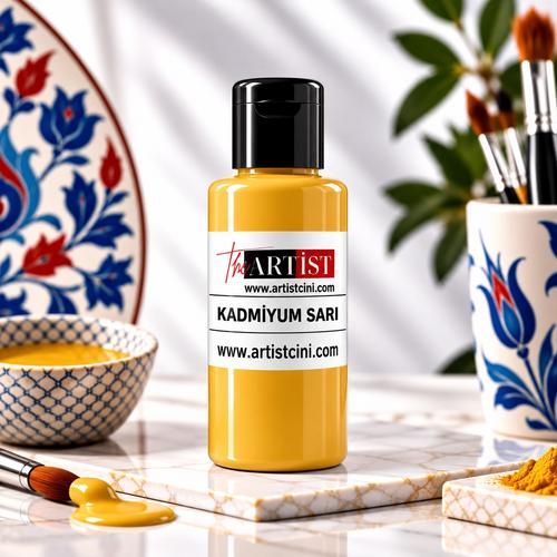Artist Konsantre Pigmentli Çini ve Seramik Boyası 50 cc –Kadmiyum Sarı