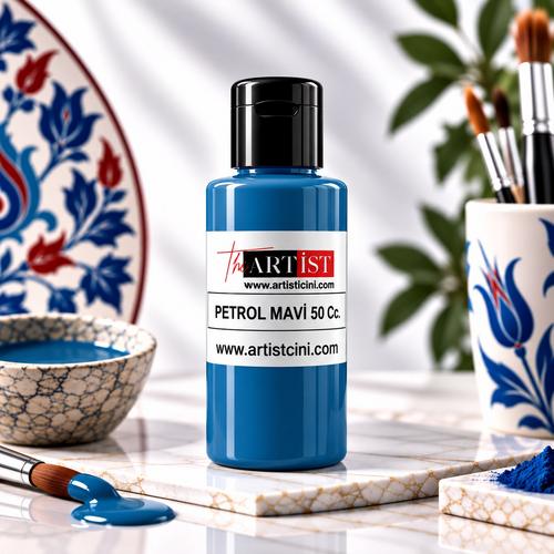 Artist Konsantre Pigmentli Çini ve Seramik Boyası 50 cc –Petrol Mavi