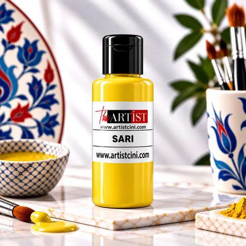 Artist Konsantre Pigmentli Çini ve Seramik Boyası 50 cc –Sarı