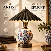 ARTIST ŞEMSİYE 40 – Çini Küreli Antik Gold Abajur