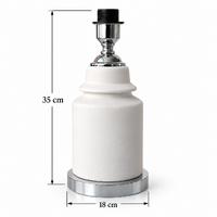 ARTIST Silindir Küp Abajur – Krom Detaylı 35 cm