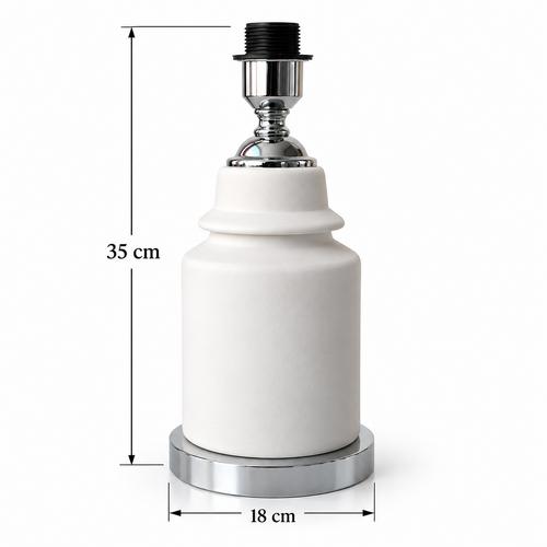ARTIST Silindir Küp Abajur – Krom Detaylı 35 cm