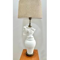 At Büstü Abajur Çini Bisküvi - Gold Duy Set - 40 Cm Abajur Şapka