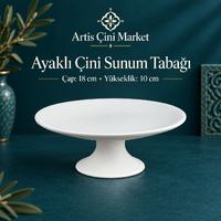 Ayaklı Çini Sunum Tabağı – 18 cm