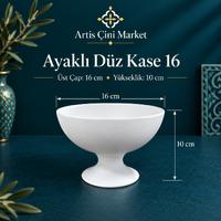Ayaklı Düz Kase 16 – Çini Bisküvi