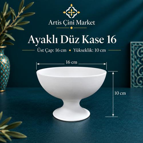 Ayaklı Düz Kase 16 – Çini Bisküvi