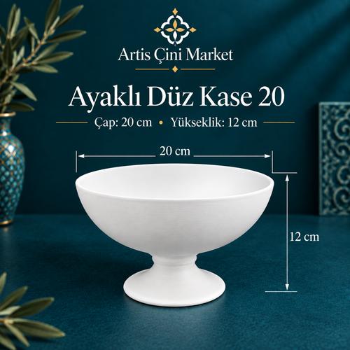 Ayaklı Düz Kase 20 – Çini Bisküvi