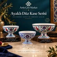 Ayaklı Düz Kase 20 – Çini Bisküvi