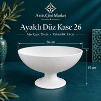 Ayaklı Düz Kase 26 – Çini Bisküvi