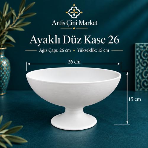 Ayaklı Düz Kase 26 – Çini Bisküvi