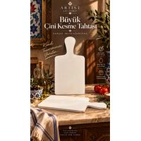 Büyük Çini Kesme Tahtası – 34 × 18 cm