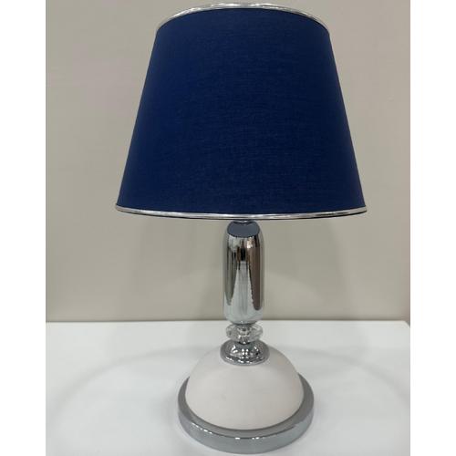 Çini Bisküvili Kristal Cam Detaylı Gümüş Renk Duy Aparatlı (Şapkalı 50 cm) 
