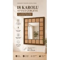 Çini Ayna Ahşap Çerçeve - 18 Karolu