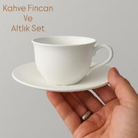 Çini Büyük Kahve Fincanı ve Altlık Set