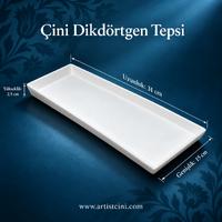 Çini Dikdörtgen Tepsi  -  31x15 cm