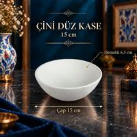 Çini Düz Kase - 15 cm