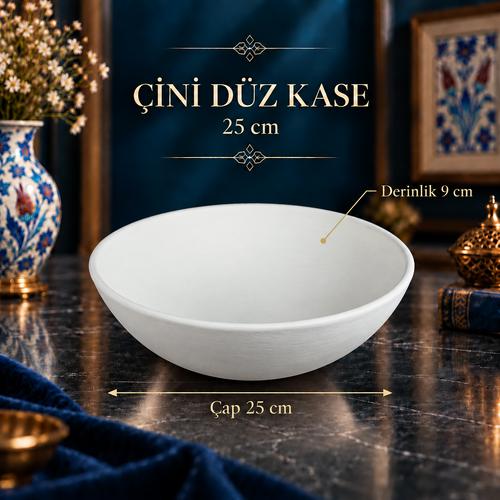 Çini Düz Kase - 25 cm