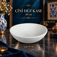 Çini Düz Kase - 30 cm
