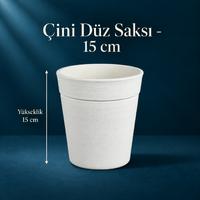 Çini Düz Saksı – 15 cm