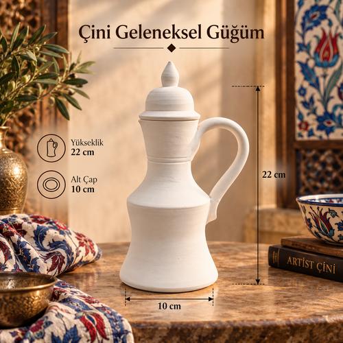 Çini Geleneksel Güğüm  - 17 cm