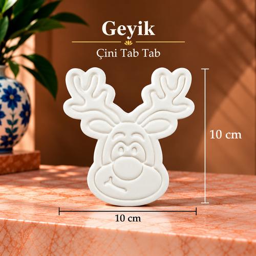 Çini Geyik Tab Tab - 8x9 cm